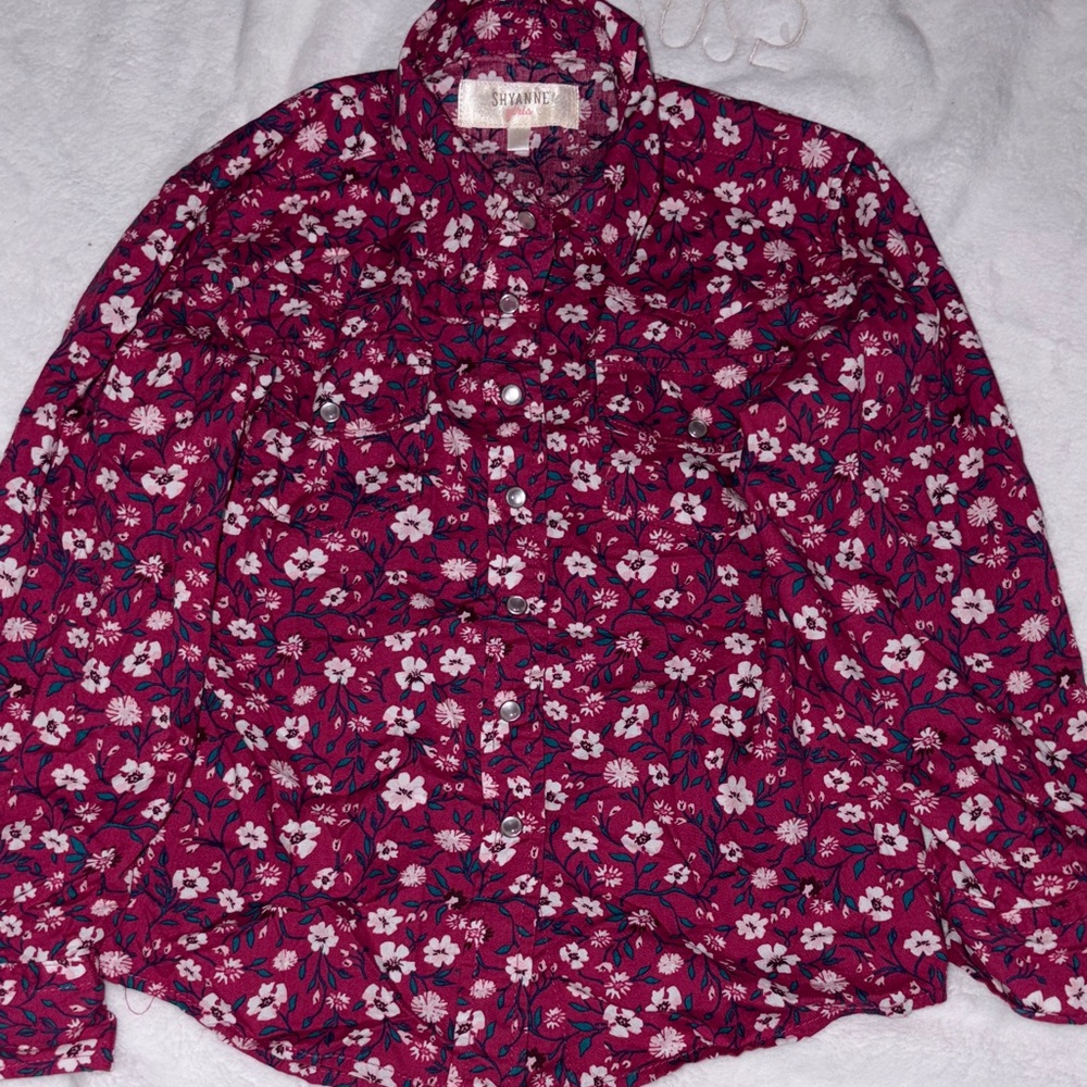 Floral Button-Up Shirt size 3t toddler